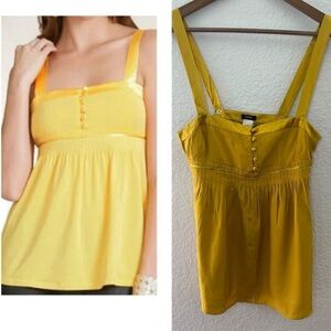 J CREW gold yellow silk flowy cami top